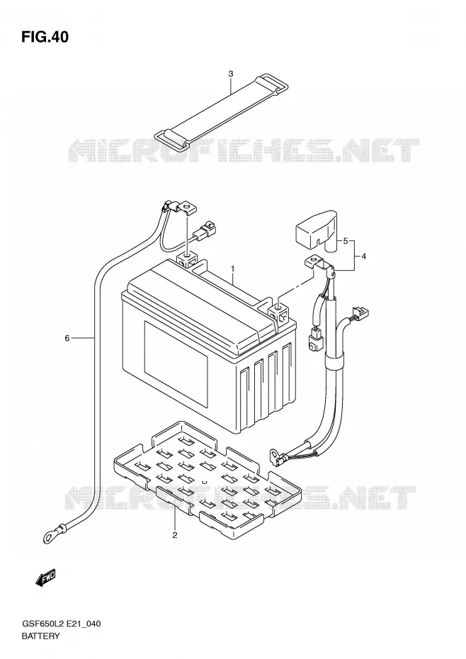 BATTERIE (GSF650SAL2 E21) Suzuki MOTO 650 BANDIT 2015  GSF650SAL2(E21)