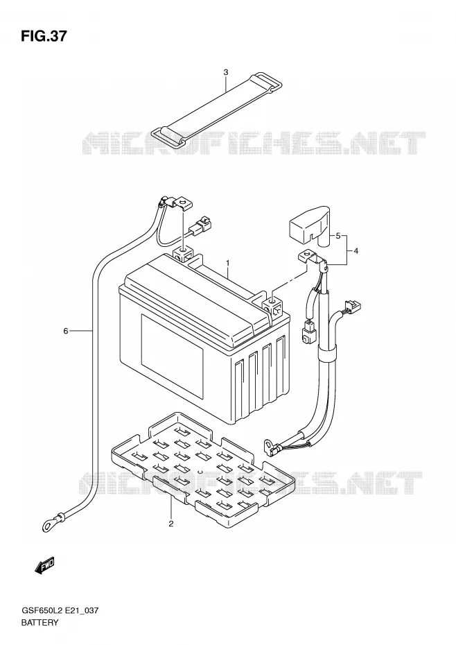 BATTERIE (GSF650UAL2 E21) Suzuki MOTO 650 BANDIT 2012  GSF650SUL2(E21)