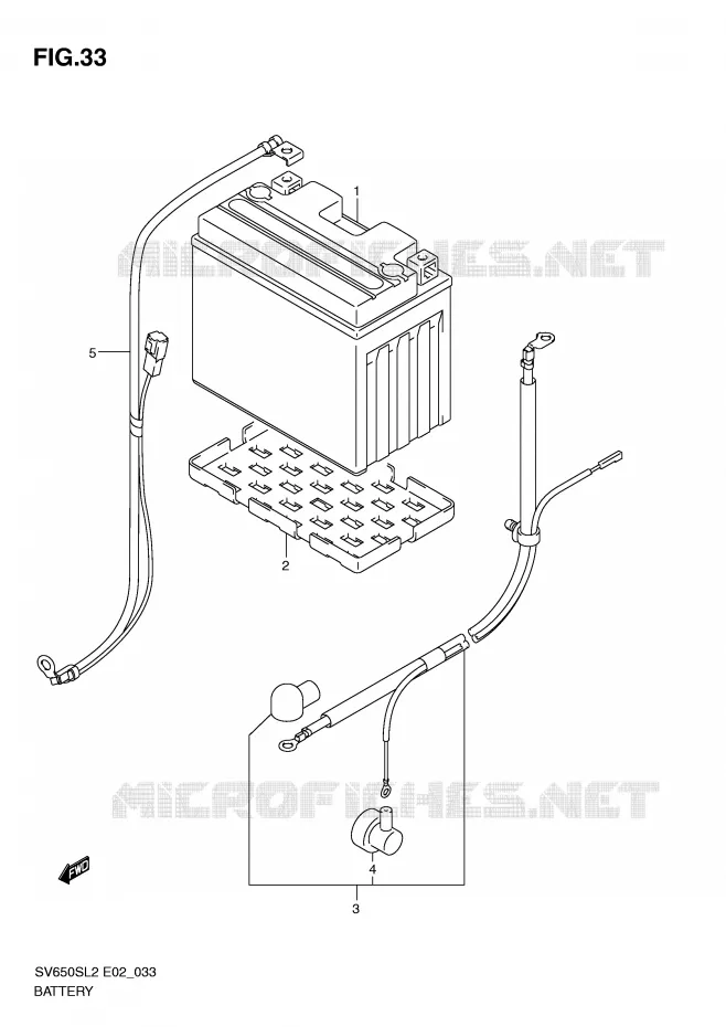 BATTERIE (SV650SAL2 E24) Suzuki MOTO 650 SV 2012  SV650SAL2(E02)