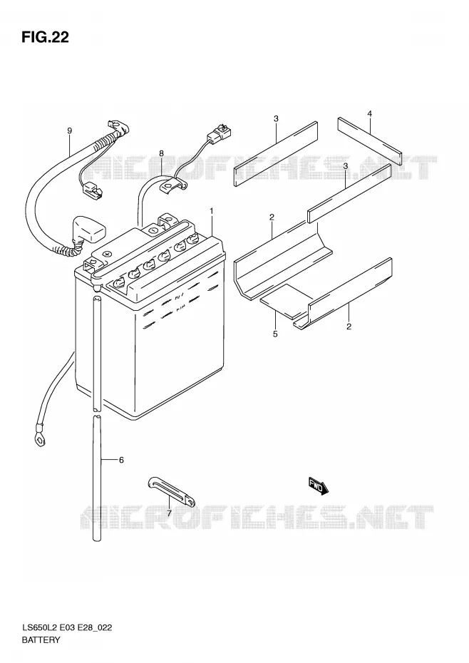 BATTERIE Suzuki MOTO 650 BOULEVARD 2012  LS650L2(E03)