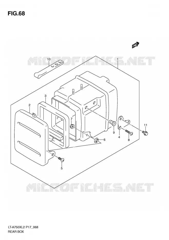 BOITE - TROUSSE A OUTILS Suzuki QUAD 750 KINGQUAD 2012  LT-A750XL2(P17)