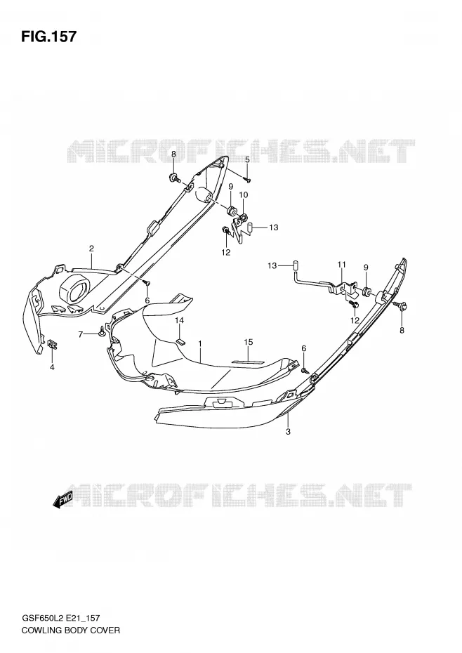 CARENAGES (GSF650SAL2 E21) Suzuki MOTO 650 BANDIT 2012  GSF650SAL2(E21)