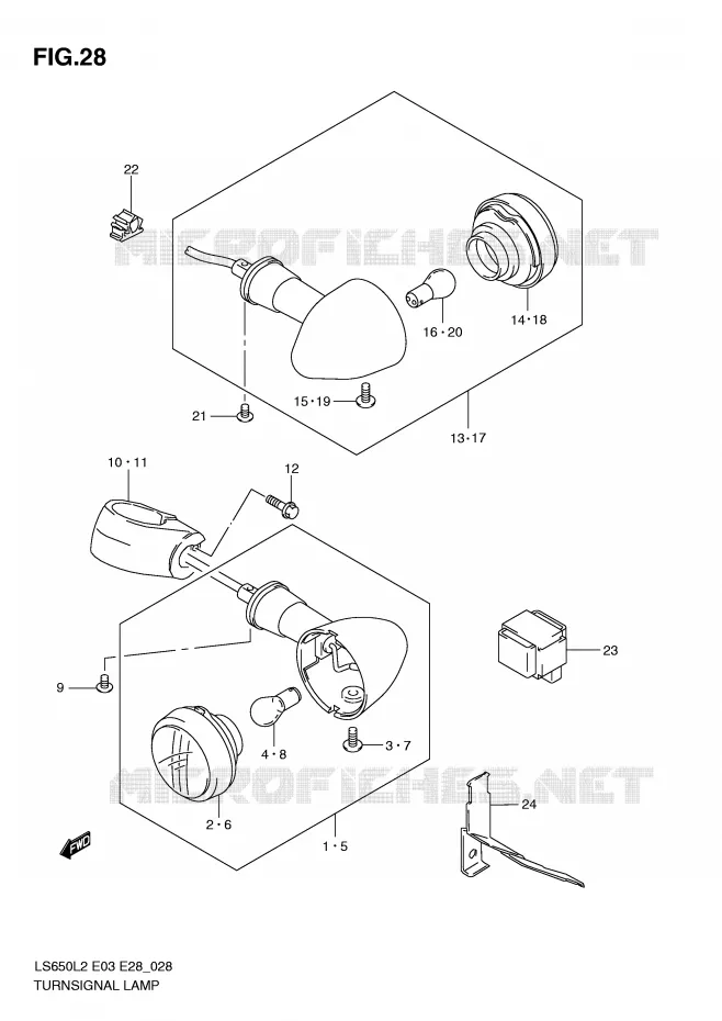 CLIGNOTANTS Suzuki MOTO 650 BOULEVARD 2012  LS650L2(E03)
