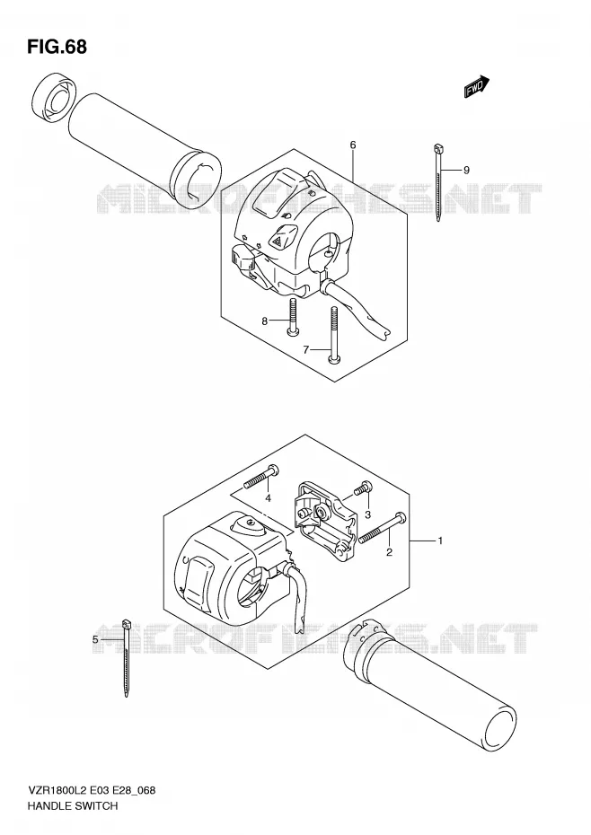 COMMODOS (VZR1800L2 E33) Suzuki MOTO 1800 INTRUDER 2012  VZR1800L2(E03)