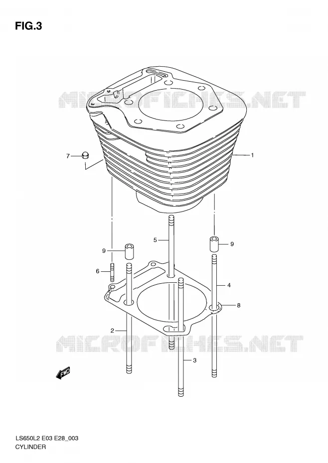 CYLINDRE Suzuki MOTO 650 BOULEVARD 2012  LS650L2(E03)
