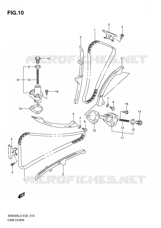 DISTRIBUTION Suzuki MOTO 650 SV 2012  SV650SAL2(E02)