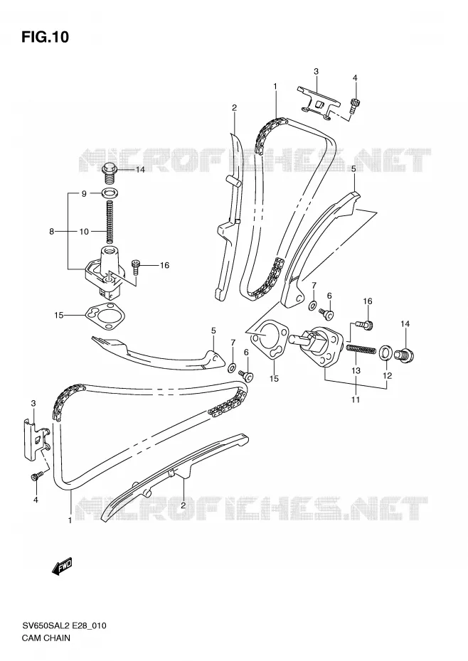 DISTRIBUTION Suzuki MOTO 650 SV-S 2012  SV650SAL2(E28)