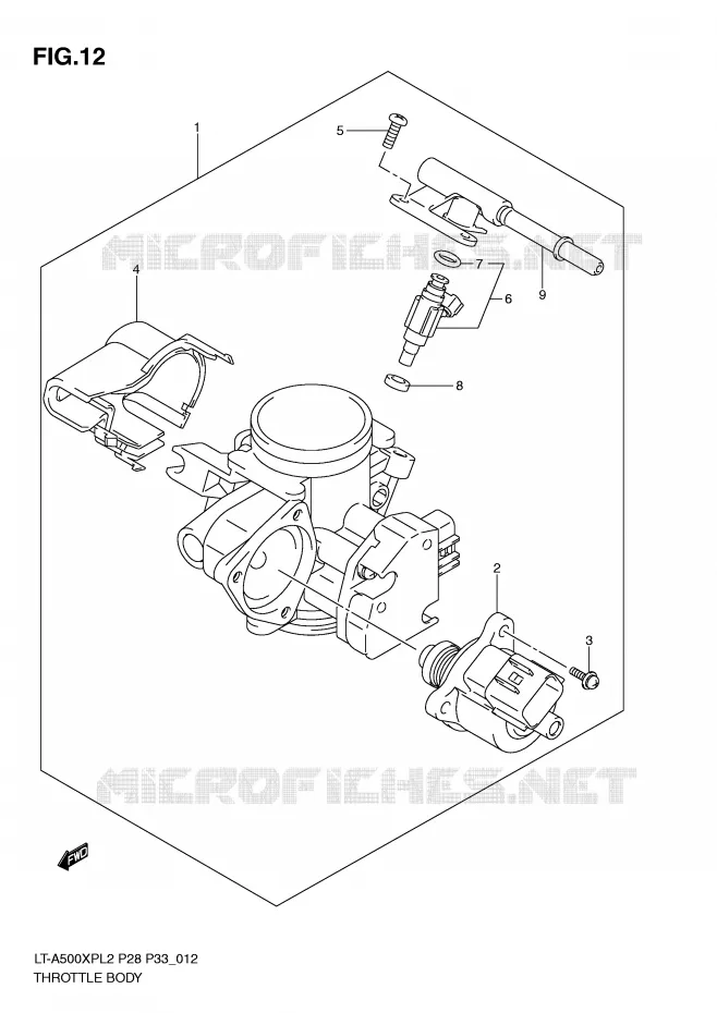 ENSEMBLE INJECTION Suzuki QUAD 500 KINGQUAD 2012  LT-A500XPL2(P28)