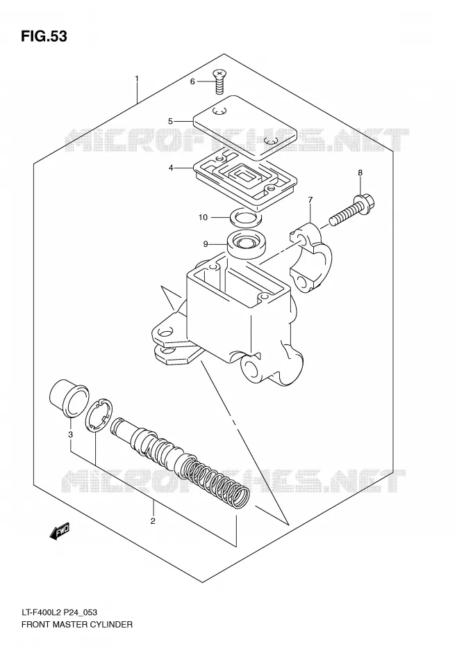MAITRE CYLINDRE AVANT Suzuki QUAD 400 KINGQUAD 2012  LT-F400L2(P24)