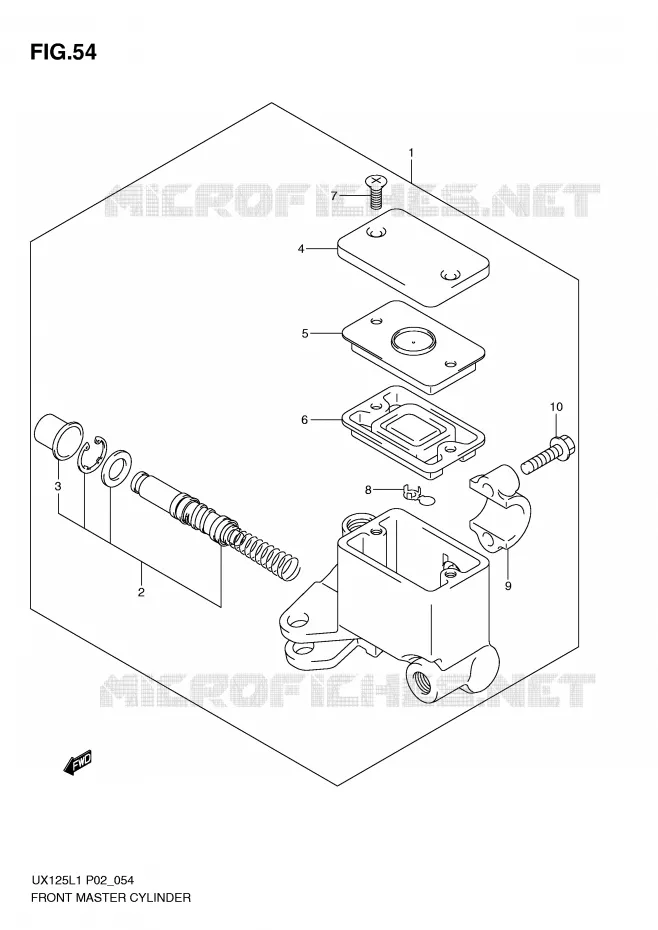 MAITRE CYLINDRE AVANT Suzuki SCOOTER 125 SIXTEEN 2011  UX125L1(P02)