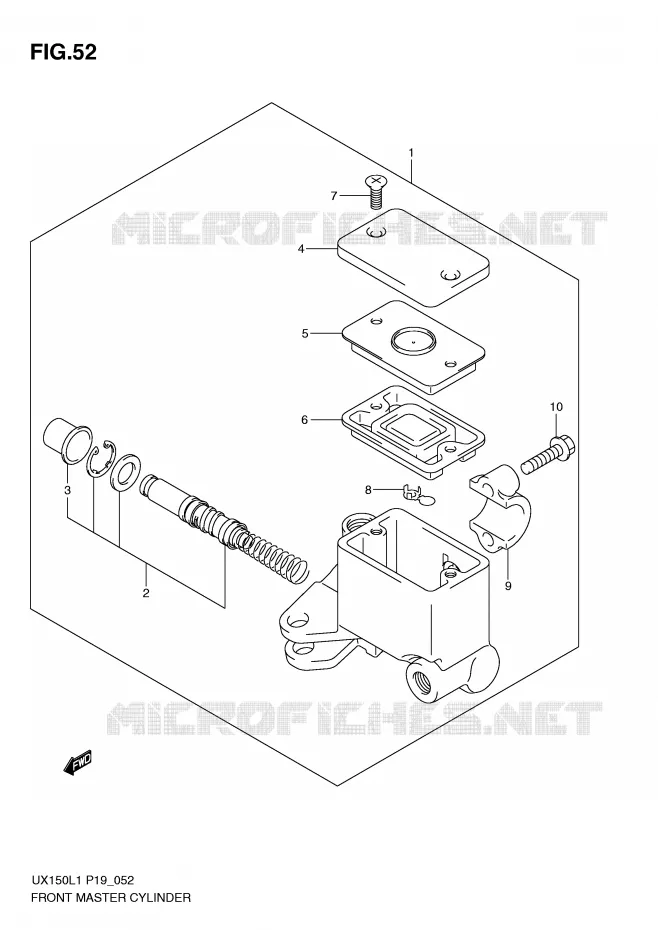 MAITRE CYLINDRE AVANT Suzuki SCOOTER 150 SIXTEEN 2011  UX150L1(P19)