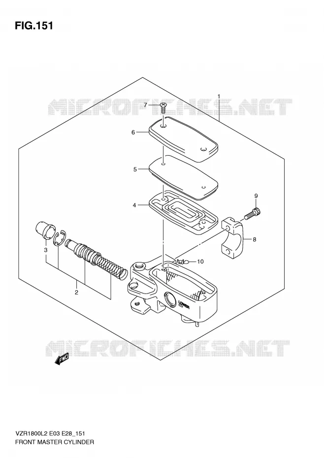 MAITRE CYLINDRE AVANT (VZR1800L2 E28) Suzuki MOTO 1800 INTRUDER 2012  VZR1800ZL2(E03)