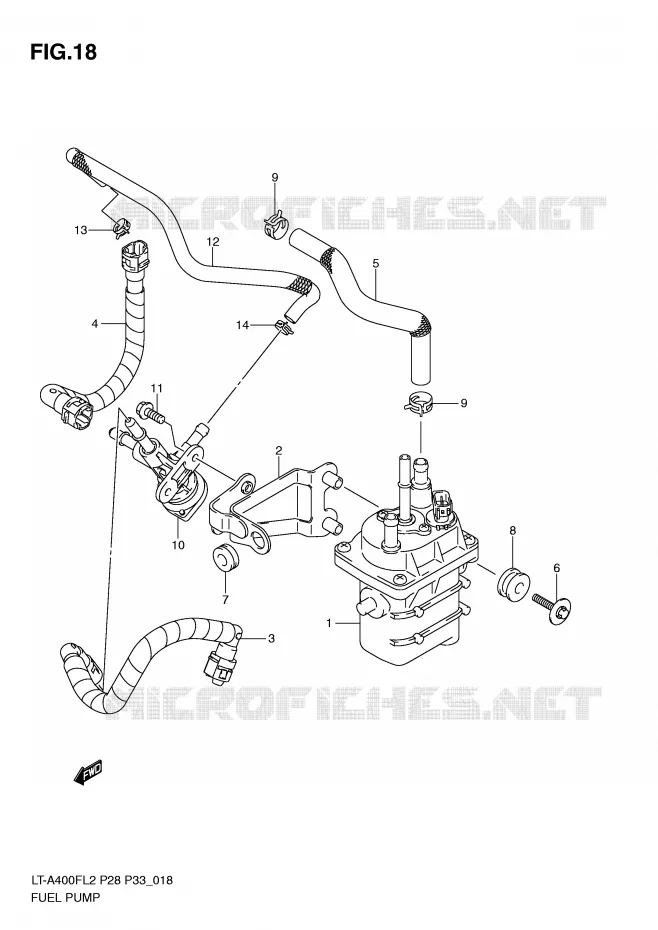 POMPE A ESSENCE Suzuki QUAD 400 KINGQUAD 2012  LT-A400FZL2(P28)