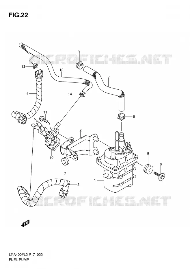 POMPE A ESSENCE Suzuki QUAD 400 KINGQUAD 2012  LT-F400L2(P17)