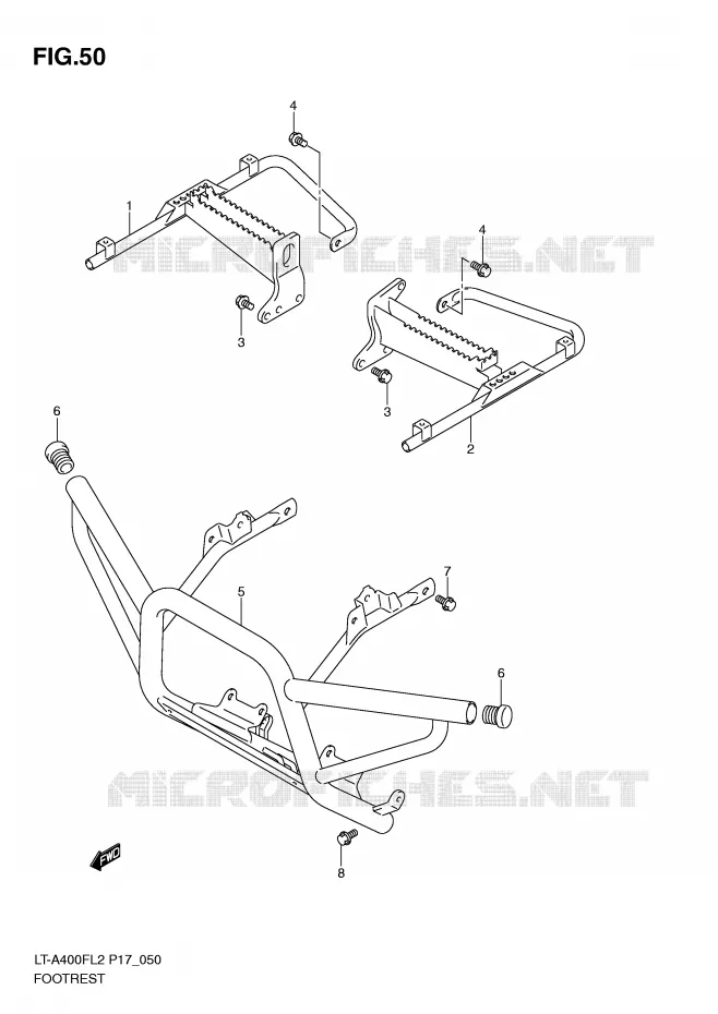 REPOSE PIED Suzuki QUAD 400 KINGQUAD 2012  LT-F400FZL2(P17)