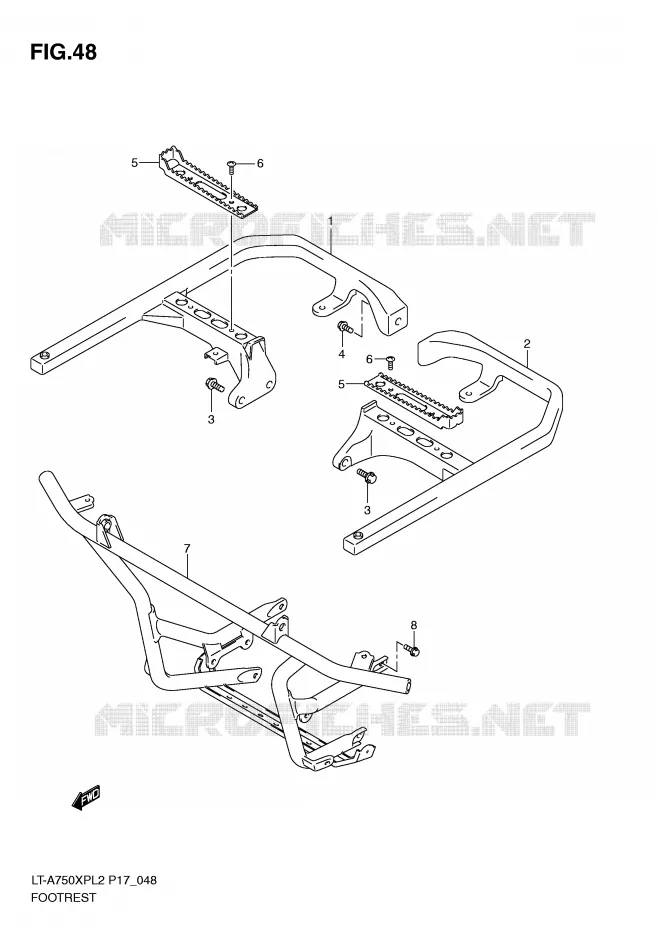 REPOSE PIED Suzuki QUAD 750 KINGQUAD 2012  LT-A750XPL2(P17)
