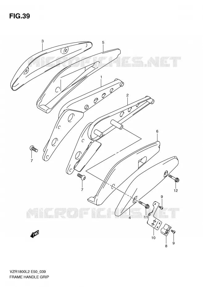 SUPPORT ARRIERE Suzuki MOTO 1800 INTRUDER 2012  VZR1800L2(E50)