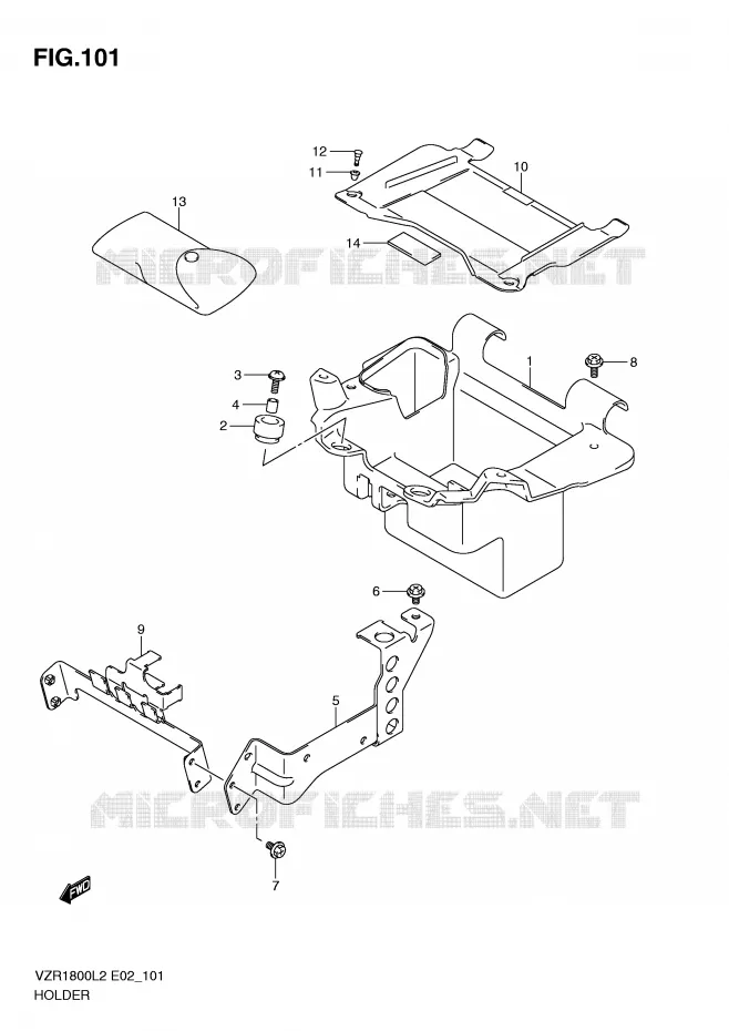 SUPPORT Suzuki MOTO 1800 INTRUDER 2012  VZR1800ZUFL2(E02)