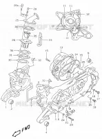 CARTER (MODELE AY50W/WR V/W/X/Y) pour Suzuki KATANA 50 2001