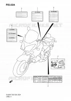 ETIQUETTE (MODEL K8/K9/L0) pour Suzuki V-STROM 650 2008