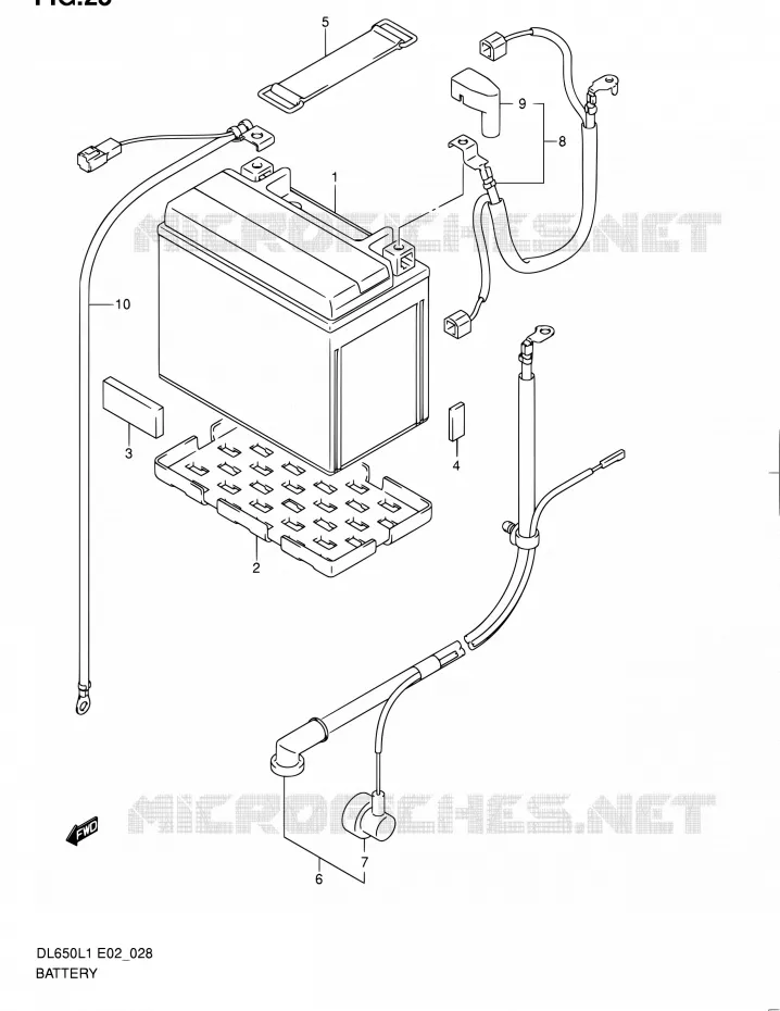 BATTERIE (DL650L1 E19) Suzuki MOTO 650 V-STROM 2011  DL650 L1 (E02,E19,E24)