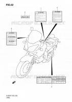 ETIQUETTE (MODEL K7) pour Suzuki V-STROM 650 2007