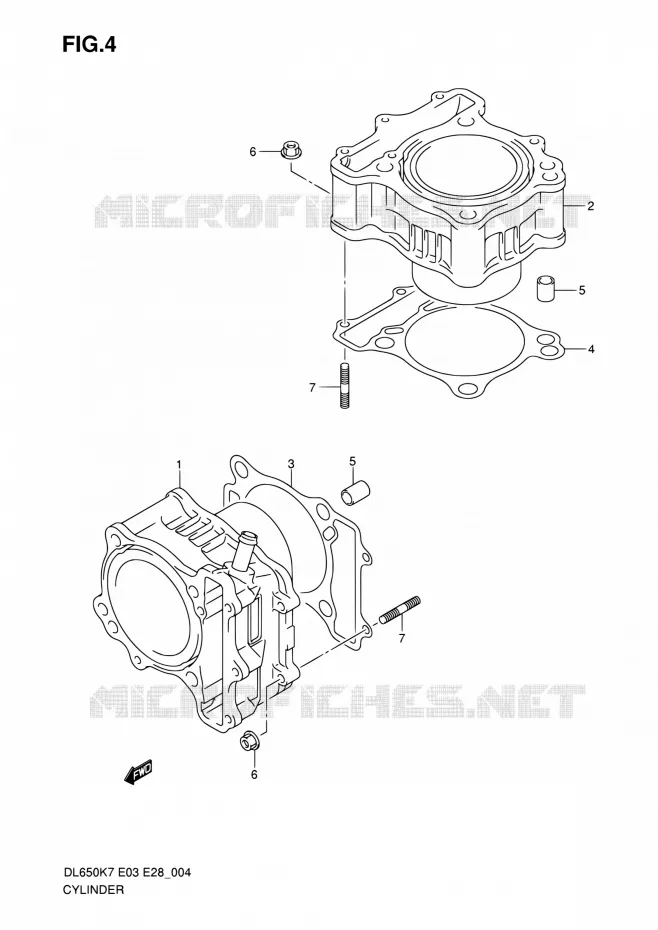 CYLINDRE Suzuki MOTO 650 V-STROM 2009  DL650A K9 (E03,E28,E33)