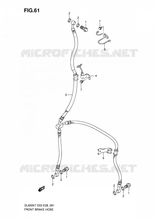 DURITE DE FREIN AVANT (DL650K7/K8/K9/L0) Suzuki MOTO 650 V-STROM 2009  DL650A K9 (E03,E28,E33)