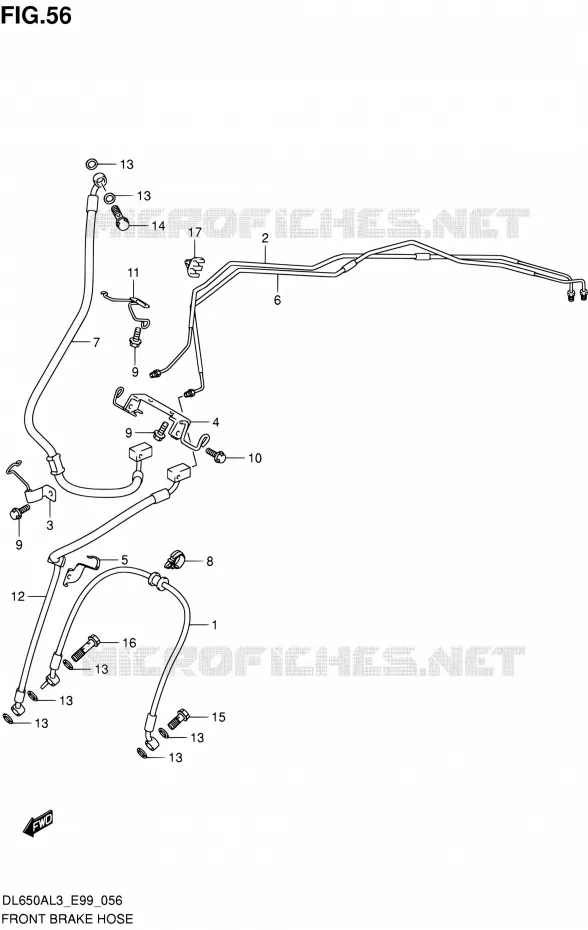 DURITE DE FREIN AVANT Suzuki MOTO 650 V-STROM 2013  DL650A L3 (E99)
