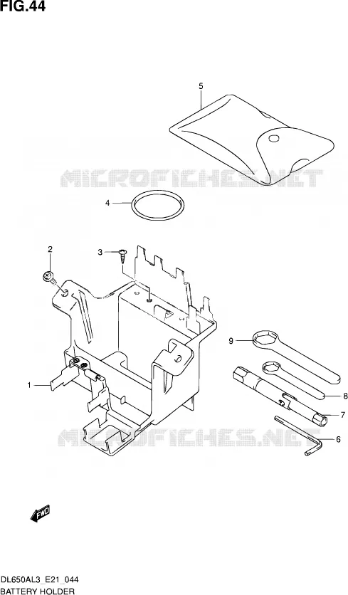 BAC A BATTERIE - OUTILS Suzuki MOTO 650 V-STROM 2013  DL650AUE L3 (E21)