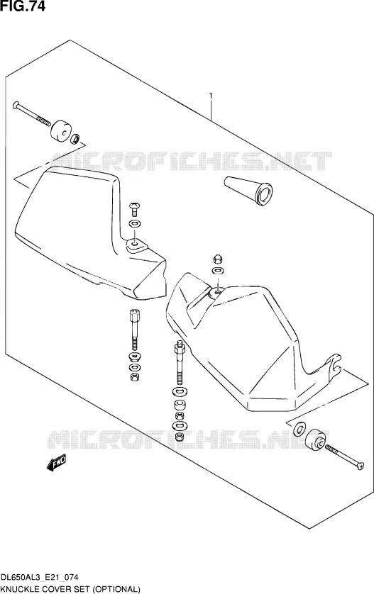 PROTEGES MAINS (OPTIONAL) Suzuki MOTO 650 V-STROM 2015  DL650AUE L3 (E21)