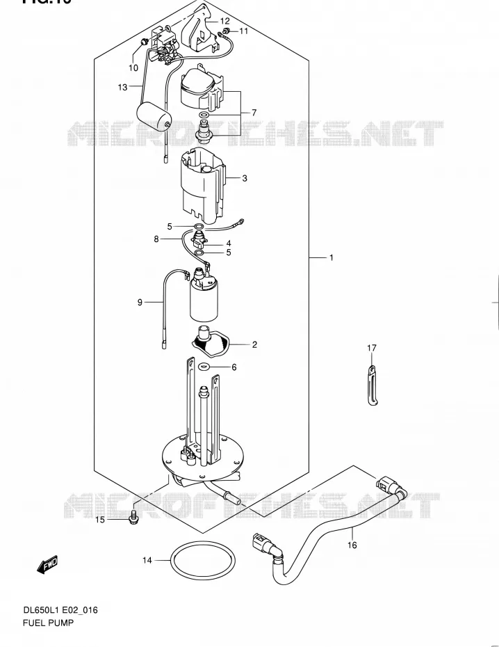 POMPE A ESSENCE Suzuki MOTO 650 V-STROM 2011  DL650UEL1(E19)