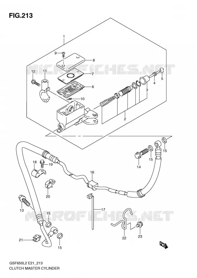 MAITRE CYLINDRE D'EMBRAYAGE (GSF650L2 E21) Suzuki MOTO 650 BANDIT 2014  GSF650SAL2(E21)