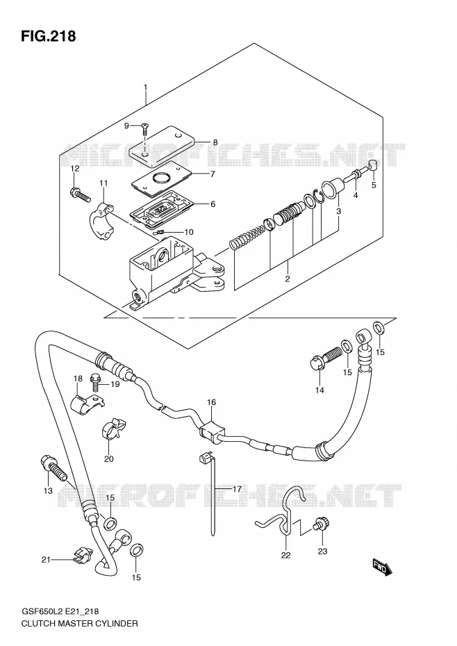 MAITRE CYLINDRE D'EMBRAYAGE (GSF650SUL2 E21) Suzuki MOTO 650 BANDIT 2012  GSF650SUL2(E21)