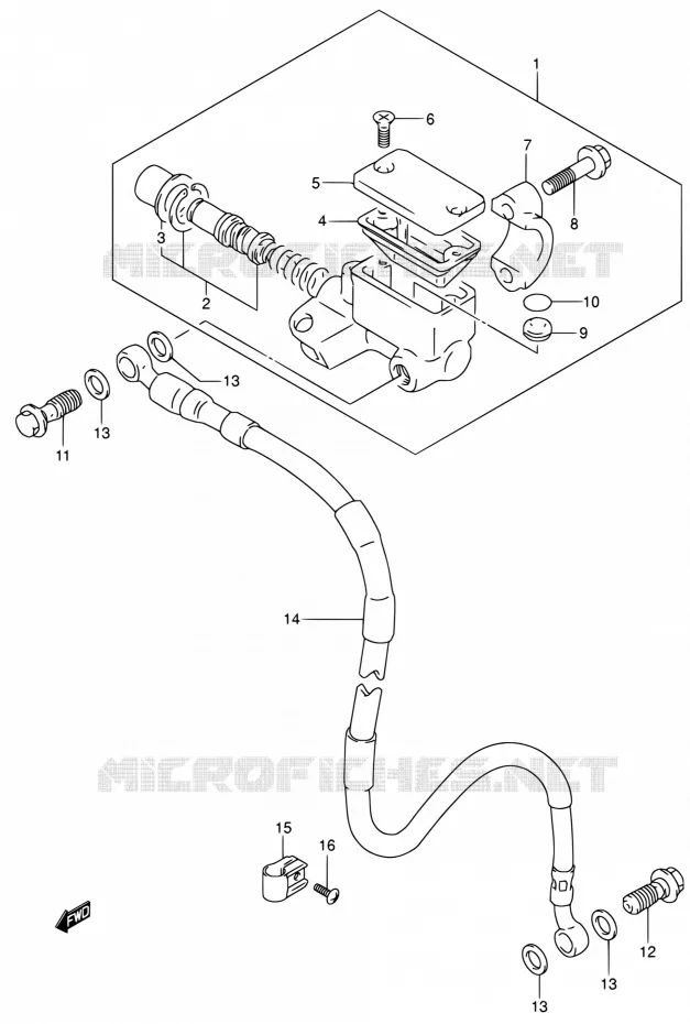 MAITRE CYLINDRE AVANT Suzuki MOTO 250 DR-Z 2001  DR-Z250 K1 (E03,E28,E33)