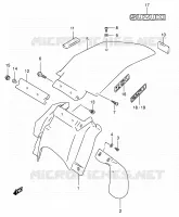 GARDE BOUE ARRIERE pour Suzuki DR-Z 250 2002