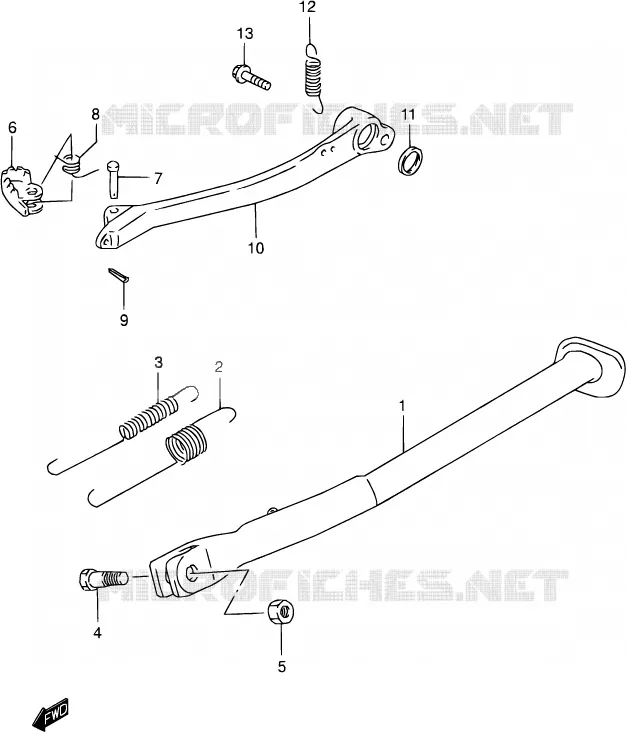 BEQUILLE Suzuki MOTO 250 DR-Z 2003  DR-Z250 K3 (E03,E28,E33)