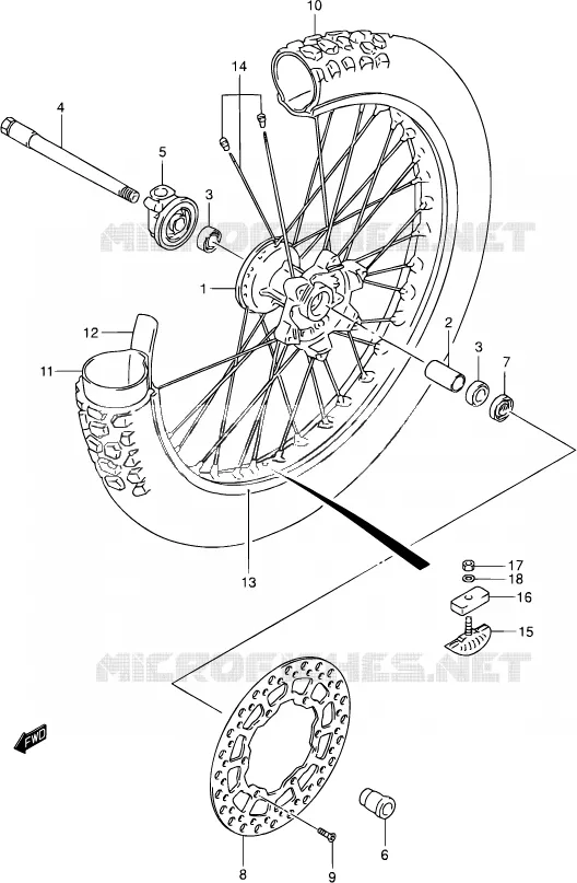 MAITRE CYLINDRE AVANT Suzuki MOTO 250 DR-Z 2004  DR-Z250 K4 (E03,E28,E33)