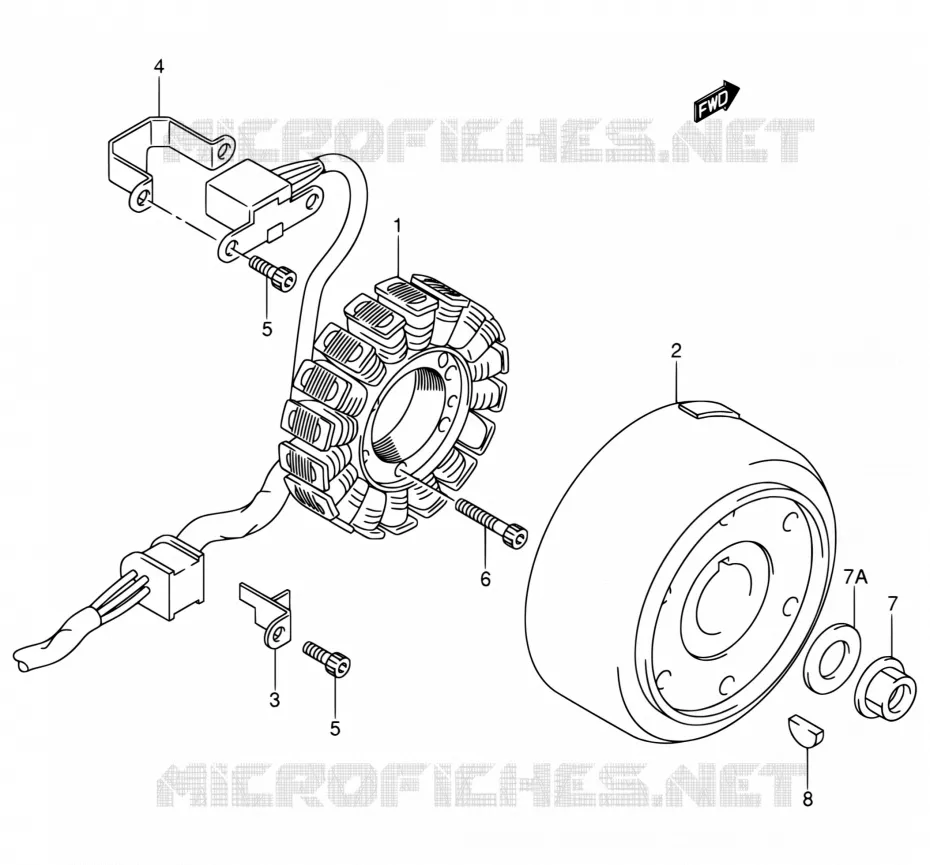 ALLUMAGE ROTOR - STATOR (DR-Z400EY/EK1/EK2/EK3/EK4) Suzuki MOTO 400 DR-Z 2001  DR-Z400 K1 (E03,E28,E33)