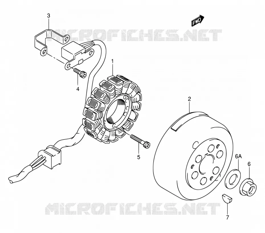 ALLUMAGE ROTOR - STATOR (DR-Z400Y/K1/K2/K3) Suzuki MOTO 400 DR-Z 2001  DR-Z400 K1 (E03,E28,E33)