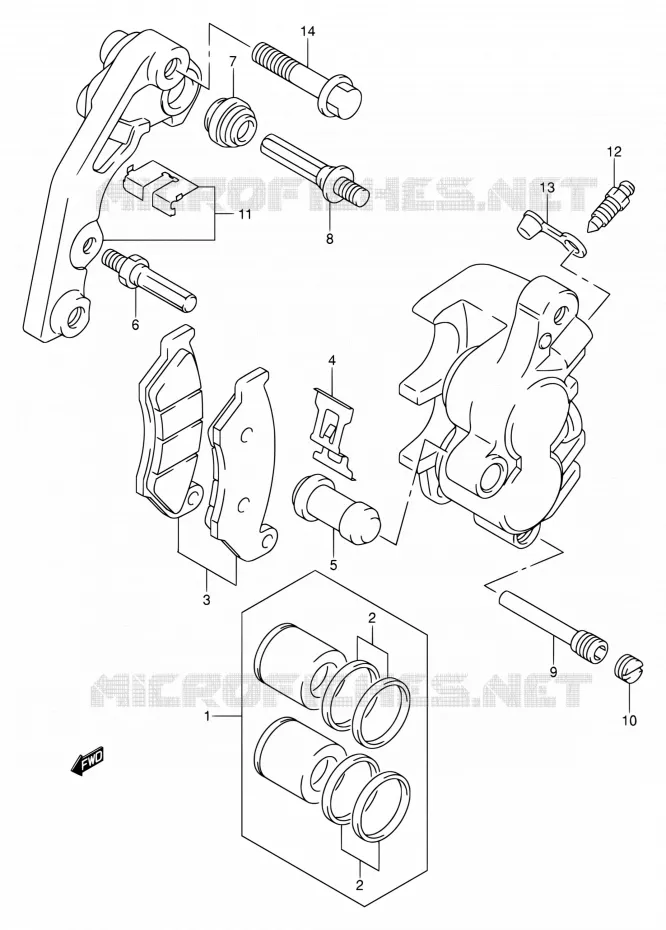 ETRIER DE FREIN AVANT Suzuki MOTO 400 DR-Z 2003  DR-Z400 K3 (E03,E28,E33)