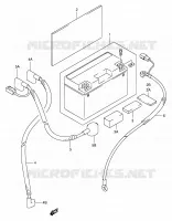BATTERIE (DR Z400EY/EK1/EK2/EK3/EK4) pour Suzuki DR-Z 400 2004