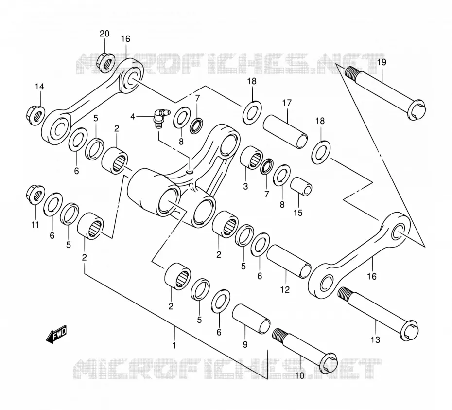 BIELLETTE D'AMORTISSEUR Suzuki MOTO 400 DR-Z 2004  DR-Z400K4(E03,E28,E33)