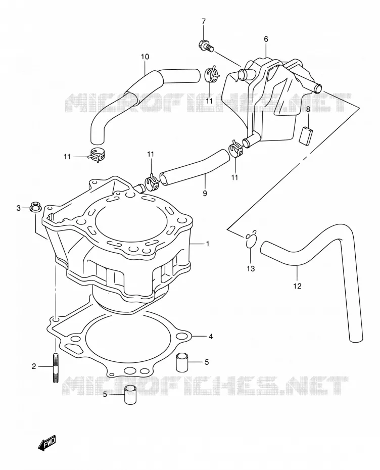 CYLINDRE Suzuki MOTO 400 DR-Z 2004  DR-Z400K4(E03,E28,E33)