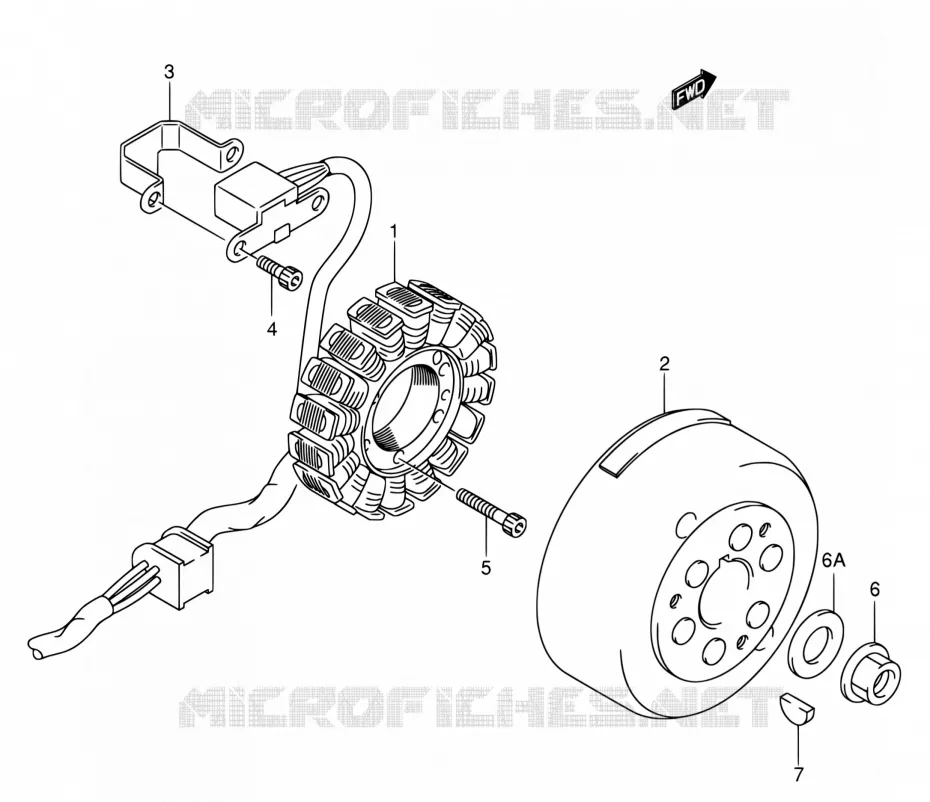 ALLUMAGE ROTOR - STATOR (DR-Z400Y/K1/K2/K3/K4) Suzuki MOTO 400 DR-Z 2001  DR-Z400EK1(E24)