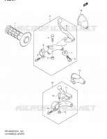ENSEMBLE LEVIER   POIGNEE GAUCHE (DR Z400Y/K1/K2/K3/K4 E01) pour Suzuki DR-Z 400 2003