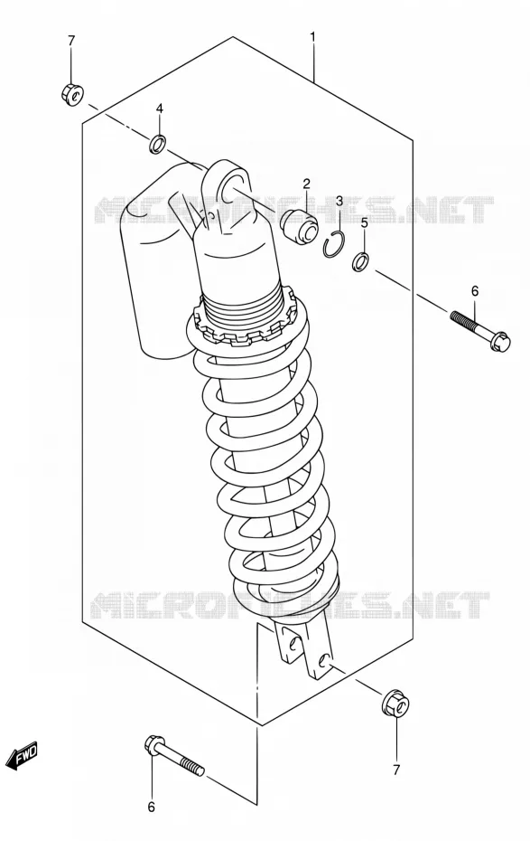 AMORTISSEUR ARRIERE (DR-Z400EY/EK1/EK2/EK3/EK4 E24) Suzuki MOTO 400 DR-Z 2003  DR-Z400EK3(E24)