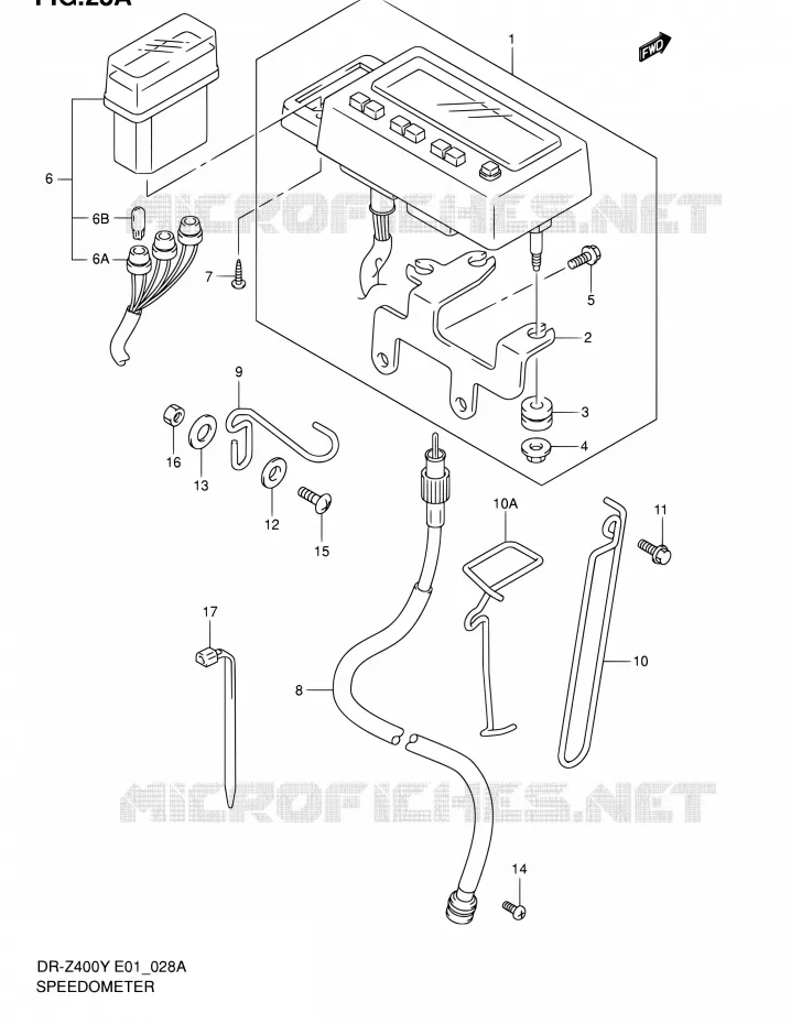 COMPTEUR (DR-Z400EY/EK1/EK2/EK3/EK4 E24) Suzuki MOTO 400 DR-Z 2003  DR-Z400EK3(E24)