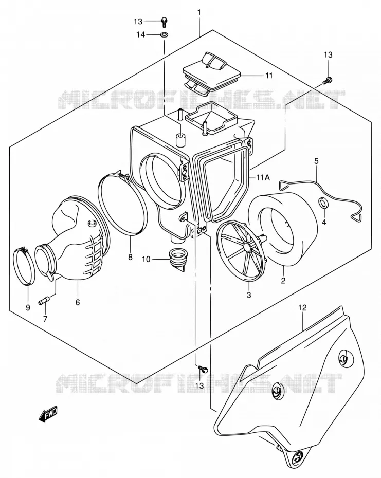 FILTRE A AIR Suzuki MOTO 400 DR-Z 2003  DR-Z400EK3(E24)