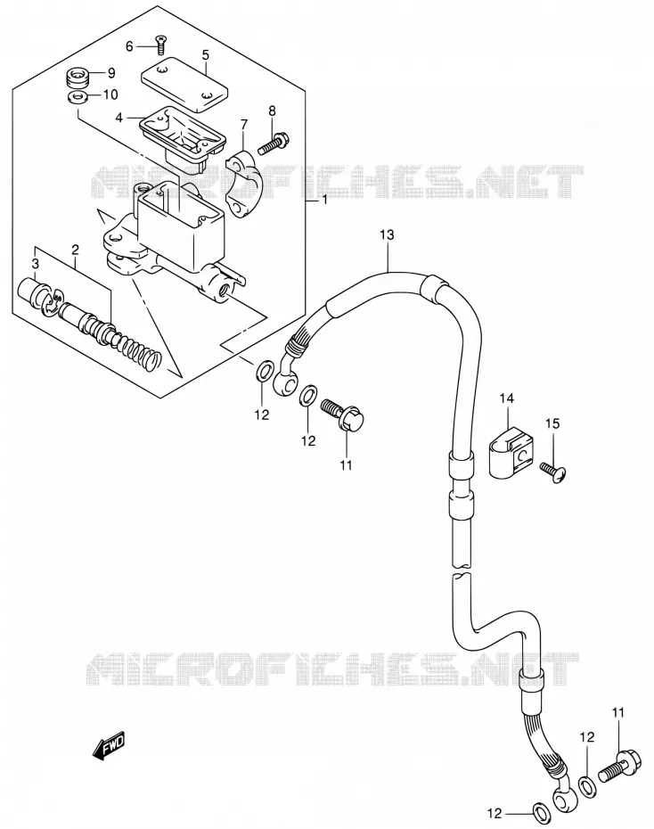 MAITRE CYLINDRE AVANT (DR-Z400EY/EK1/EK2/EK3/EK4 E24) Suzuki MOTO 400 DR-Z 2003  DR-Z400EK3(E24)